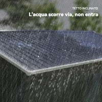 Casetta da Giardino con 2 Porte Scorrevoli e 4 Prese d'Aria, in Acciaio, 322x277x192 cm, Grigio