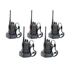 BAOFENG BF-888S UHF WALKIE TALKIES 400-470MHz RICETRASMITTENTE 5 PEZZI
