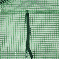 Serra da Giardino con Scaffali, Copertura in PE e Porta Avvolgibile, 143x138x190 cm, Verde