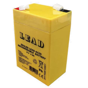 Batteria ricaricabile 6 volt 4 ah per lampada d'emergenza antifurto allarme giochi