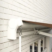 Tenda da Sole per Esterno Avvolgibile a Manovella in Metallo e Alluminio, 4x2.5m, Rosso Ruggine