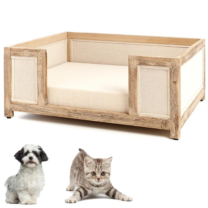 Lettino per animali pet beds sofa' madrid in legno 65 x 46 x h 26 cm linea shabby