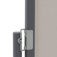 Tenda laterale schermo protettivo paravento retrattile 3 x 1 m alluminio poliestere anti-UV alta densità 180 g/m² grigio