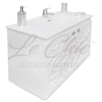 Mobile bagno moderno completo - 100 cm, Specchiera rettangolare led