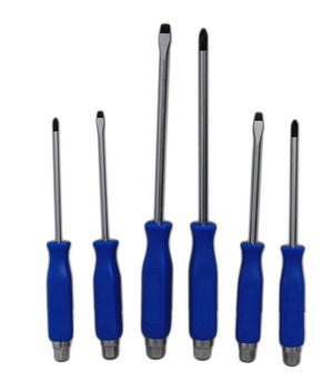 6 CACCIAVITI CACCIAVITE BATTENTE GIRAVITI TAGLIO CROCE CROMO VANADIO MANICO