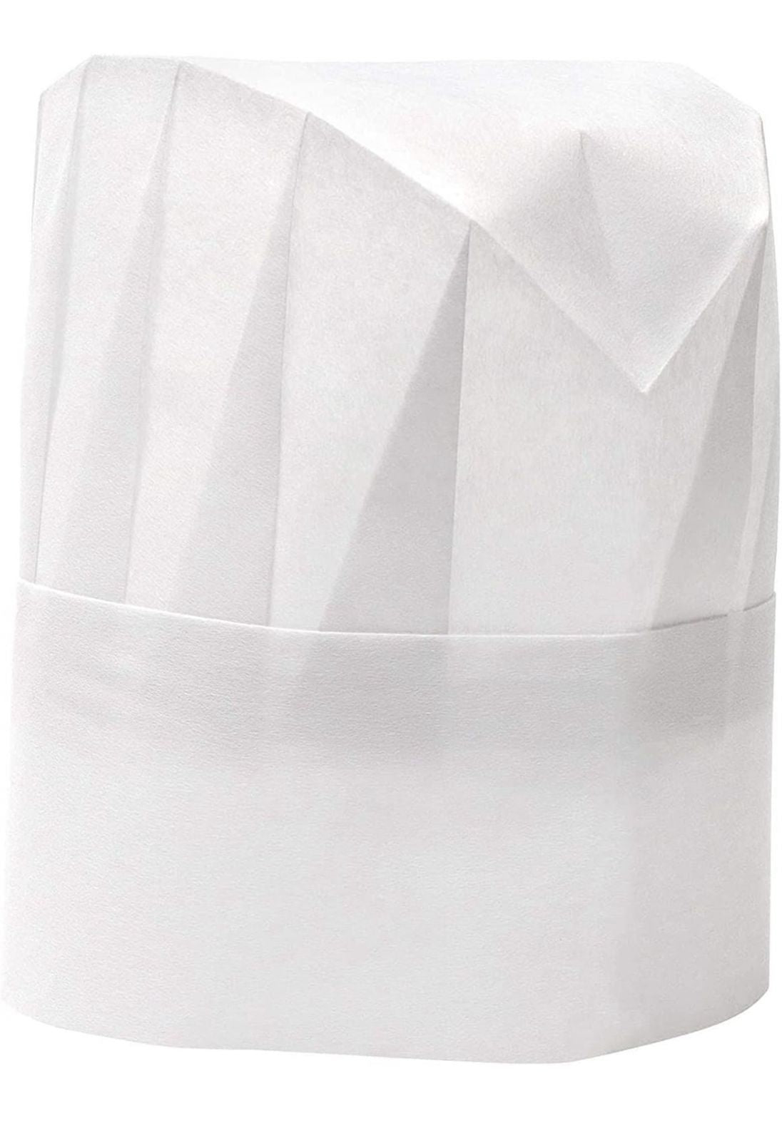 6 Cappelli da Cuoco Monouso in Carta Bianca Regolabili per Cucina e Ristorante