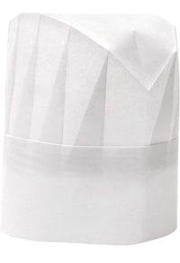 6 Cappelli da Cuoco Monouso in Carta Bianca Regolabili per Cucina e Ristorante