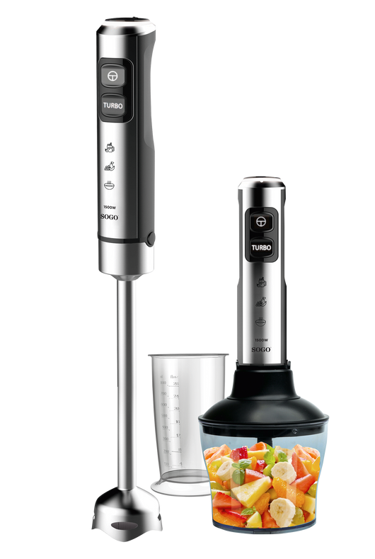 Set Frullatore Elettrico ad Alta Potenza + 5 attrezzi 1500W