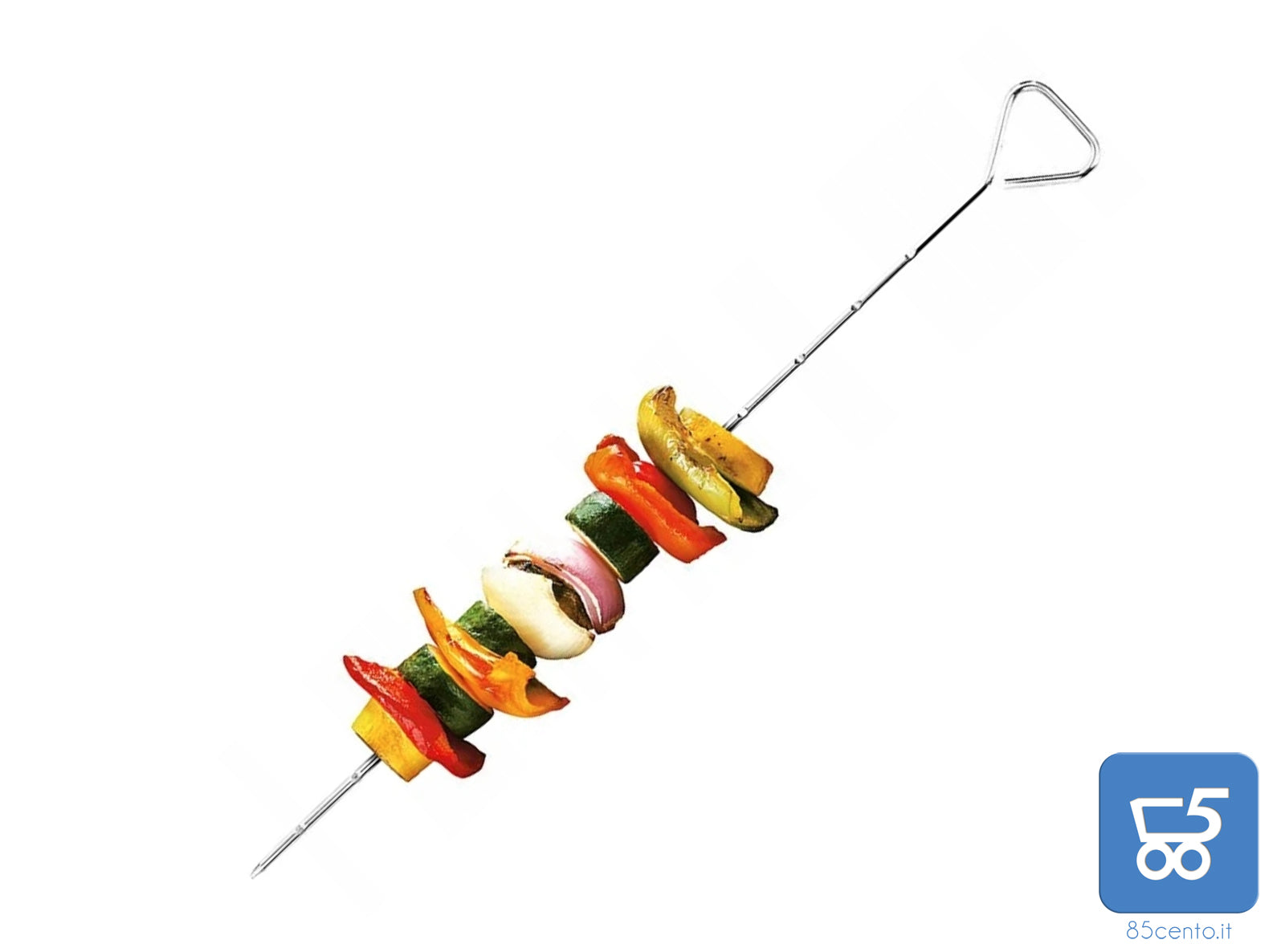 6 Pezzi Spiedini per Barbecue 29 cm Acciaio INOX per Girare il Cibo su Graticole 