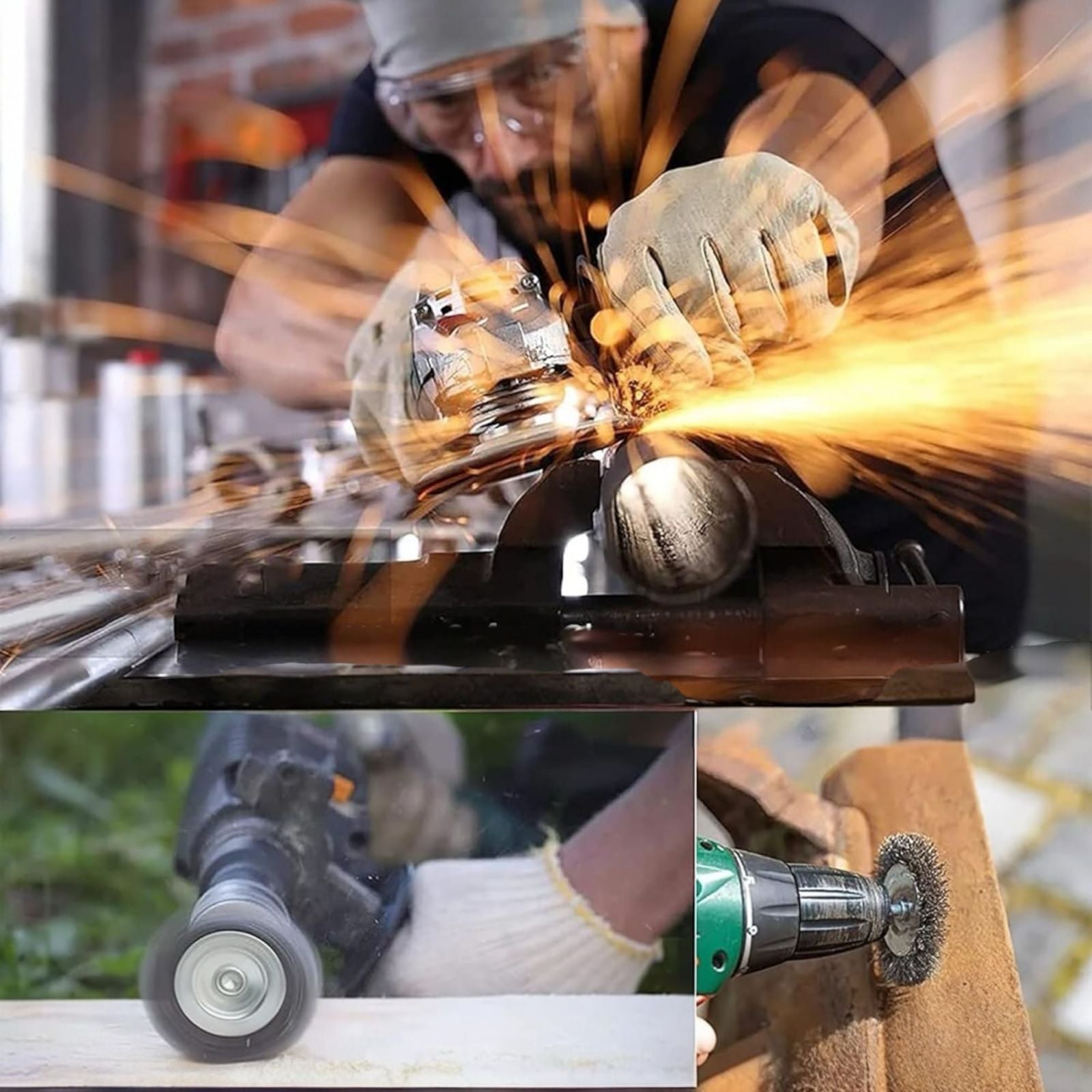 6 Spazzole Metalliche per Trapano Spazzola Di Ferro a Tazza per Ruggine Art.591005