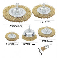 6 Spazzole Metalliche per Trapano Spazzola Di Ferro a Tazza per Ruggine Art.591005