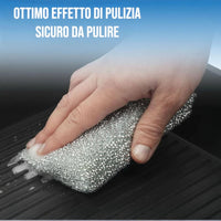 6 Spugne Abrasive 12x8 cm per Cucina Lavello Piatti Griglie Sporco Ostinato 055