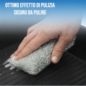 6 Spugne Abrasive 12x8 cm per Cucina Lavello Piatti Griglie Sporco Ostinato 055