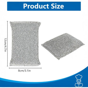 6 Spugne Abrasive 12x8 cm per Cucina Lavello Piatti Griglie Sporco Ostinato 055