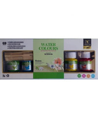 6 Barattoli Da 25ml Pittura Adatta Acqua Water Colours Tinta Decorazioni Lavoretti         
