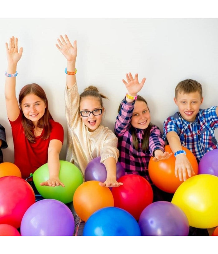 6 Braccialetti Antistress Arcobaleno Bolle Aria In Silicone Gioco Bambini Adulti         