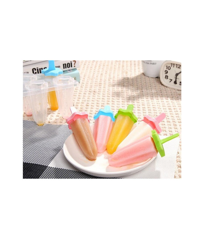 6 Formine Stampo Per Ghiaccioli Ghiacciolo Fatti In Casa Forme Stampi Ice Estate         