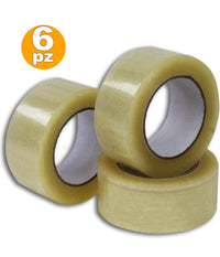 6 Pezzi Nastro Adesivo Trasparente Rotolo 4.5cm X 30 M Da Imballaggio Scatole         