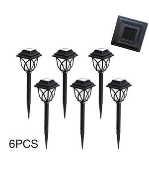6 Pz Lampada 1 Led Con Pannello Solare Da Giardino Picchetto Esterno Te-b0155         