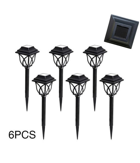 6 Pz Lampada 1 Led Con Pannello Solare Da Giardino Picchetto Esterno Te-b0155         