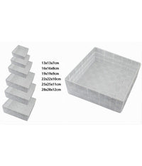 6 Pz Scatola In Tessuto Contenitori Organizer Bagno Armadio Grigio Chiaro 79072         