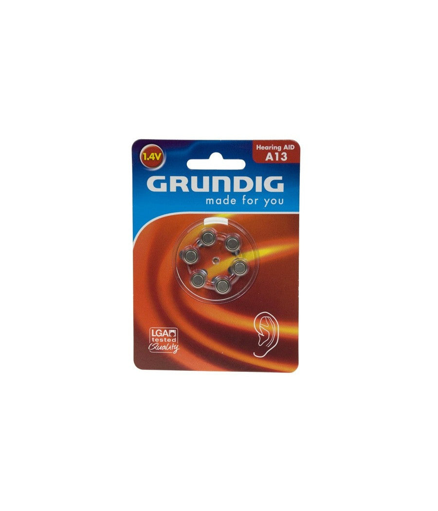 6 X Batteria Per Apparecchi Acustici Kit Pile A Bottone A13/pr48 1,4v         