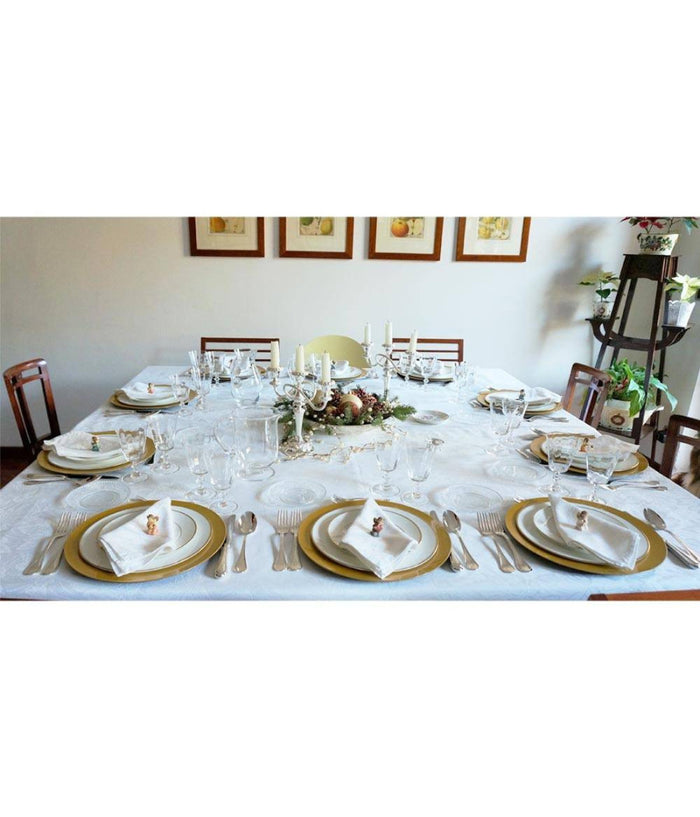 6 X Sottopiatti Natalizi In Plastica 33cm Decorazioni Natale Per La Tavola Gold         