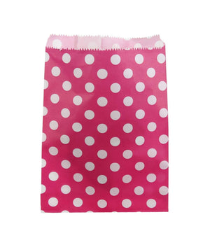 60 Sacchetti Sacchetto Busta In Carta Rosa Pois 16x13 Cm Confettata Caramelle         