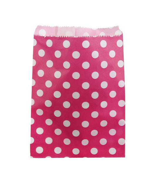 60 Sacchetti Sacchetto Busta In Carta Rosa Pois 16x13 Cm Confettata Caramelle         
