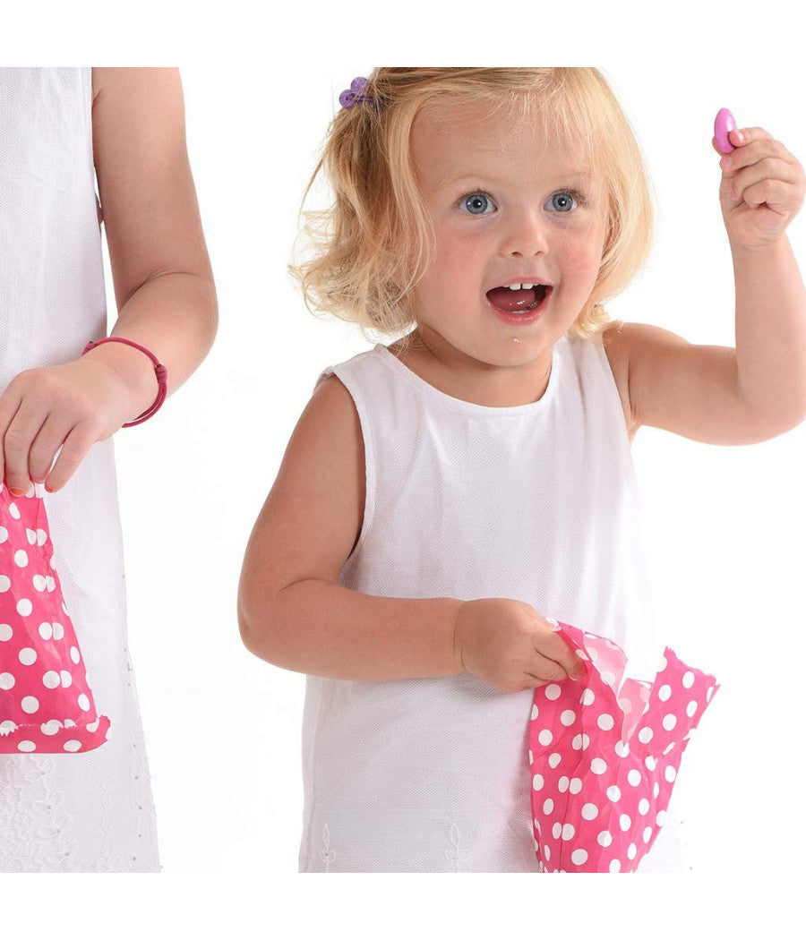 60 Sacchetti Sacchetto Busta In Carta Rosa Pois 16x13 Cm Confettata Caramelle         