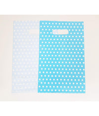 60 Sacchetti Sacchetto Buste In Plastica Celeste Pois Festa Confettata Caramelle         