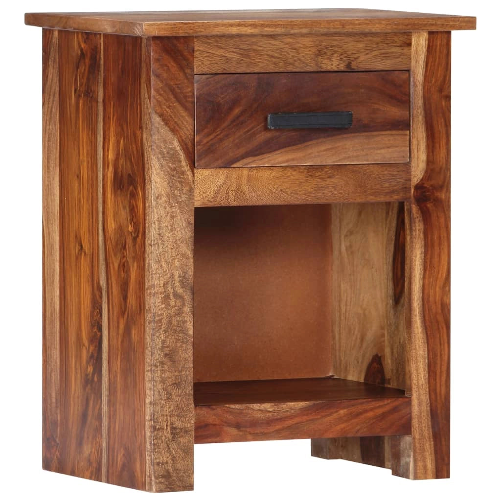 Comodino cassettiera mobile per camera da letto 40 x 30 x 50 cm legno massello di sheesham 1402149