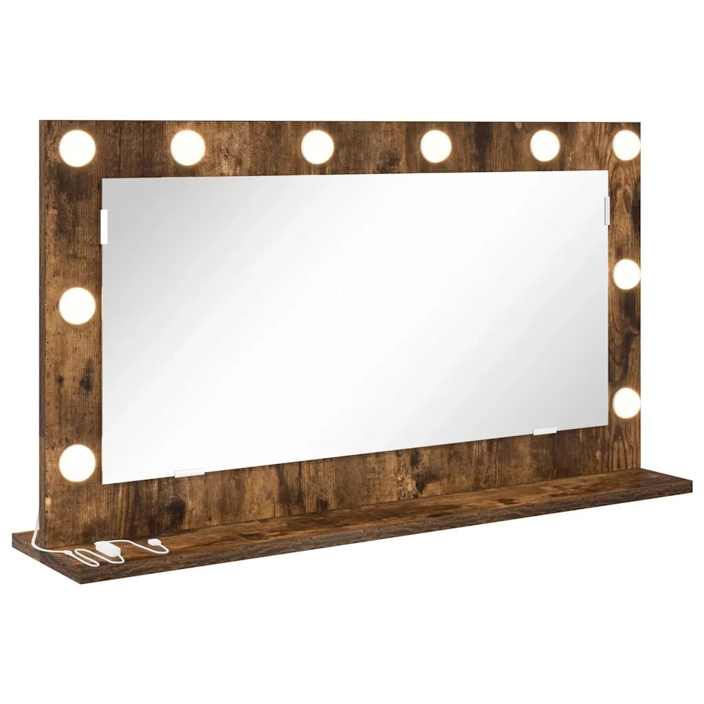 Specchio da Vanità Rovere fumé 80 x 45 x 18 cm Rettangolare 868321