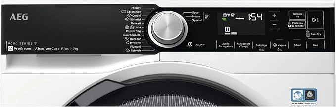 Asciugatrice A Pompa di Calore Aeg TR9T94ABYS 9 Kg Classe C SERIE 9000 (A85xL59,6xP63,8) Tecnologia AbsoluteCare™
