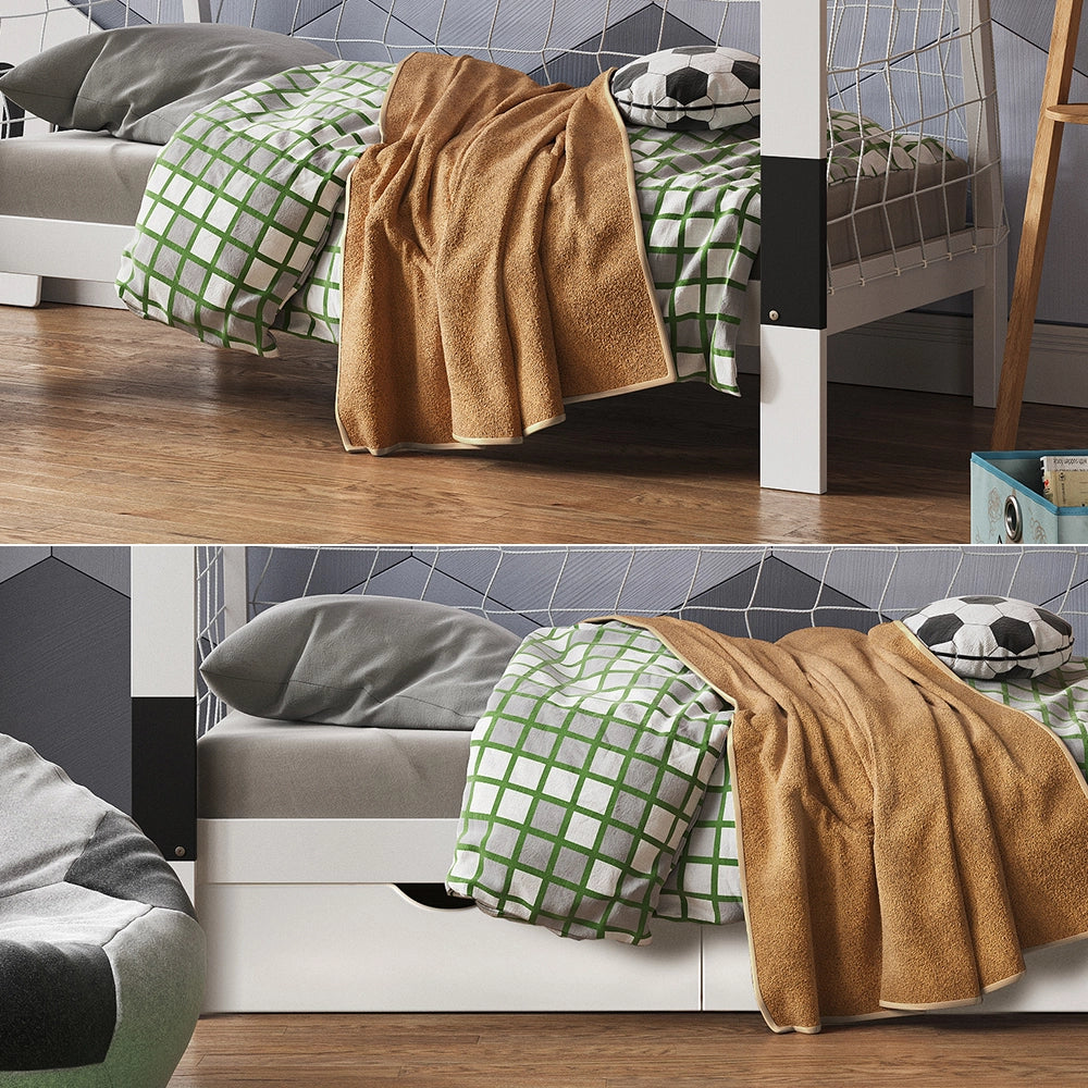 Vitalispa Letto per bambini Bianco 178 x 142.5 cm con cassetto e materasso
