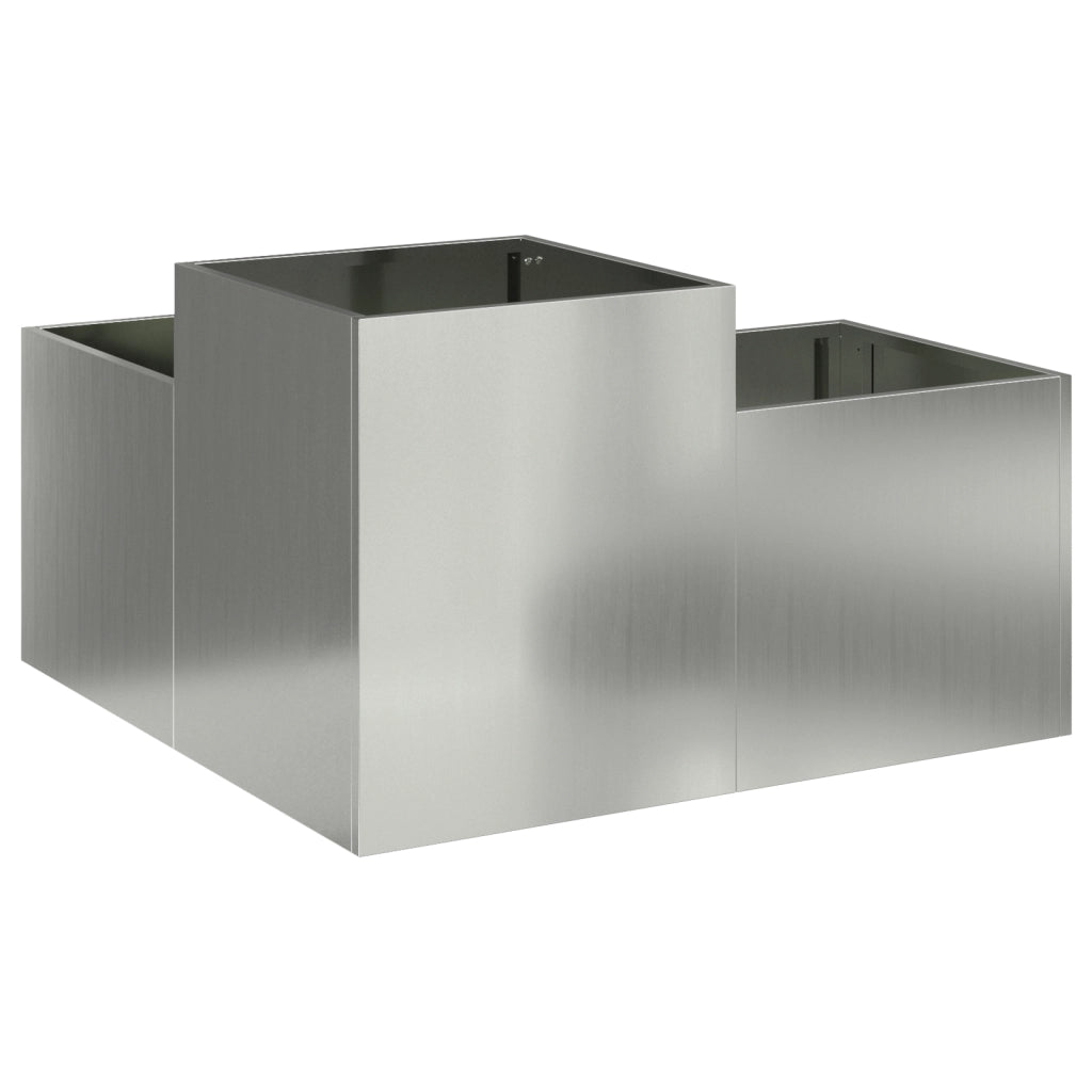 Fioriera da Giardino 80x80x48 cm Acciaio Galvanizzato