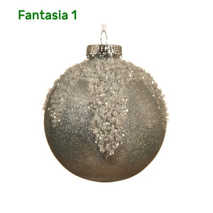 PALLA CON DECORI 10CM BIANCO