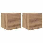 Set di 4 mobili TV moderni con 4 ante funzionali 30,5 x 30 x 30 cm realizzati in legno di rovere ingegnerizzato realizzati a mano 02_0058395