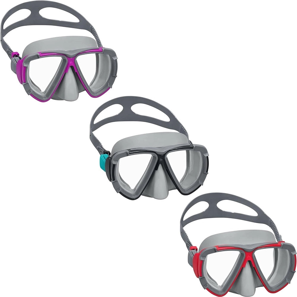Trade Shop - Maschera Subacquea Blackstripe 14+anni Per Piscina Mare 3 Colori Assortiti 22052 -