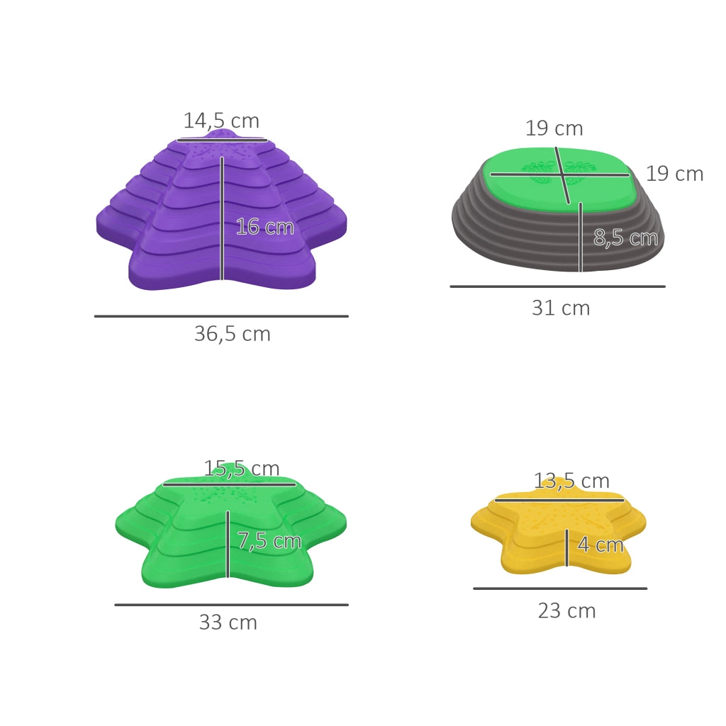 Set di pietre per giardino bambini ¨C zephmum ¨C design stella marina, 11 pezzi, 80 kg