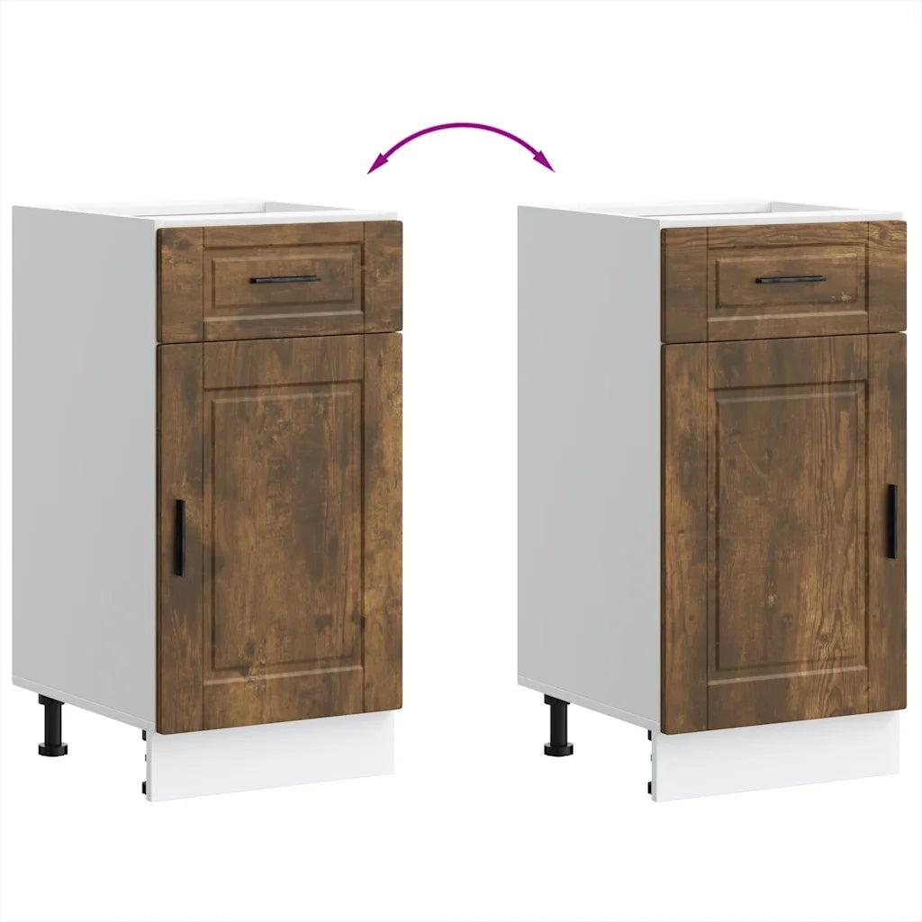 Base da Cucina Porto Rovere Fumo in Legno Multistrato 853952