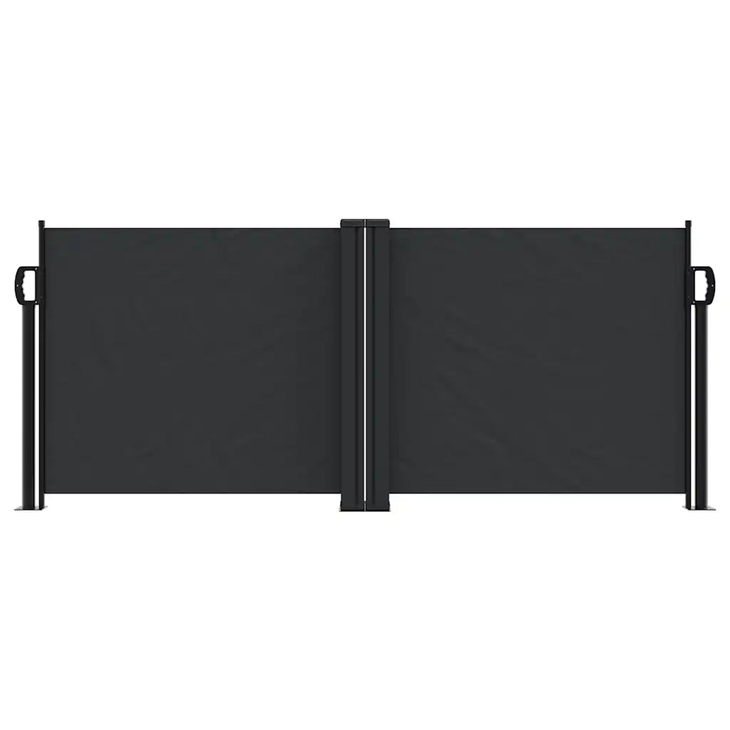 Tenda da Sole Laterale Retrattile-Tenda parasole per balcone per giardino Nera 100x1000 cm 382504