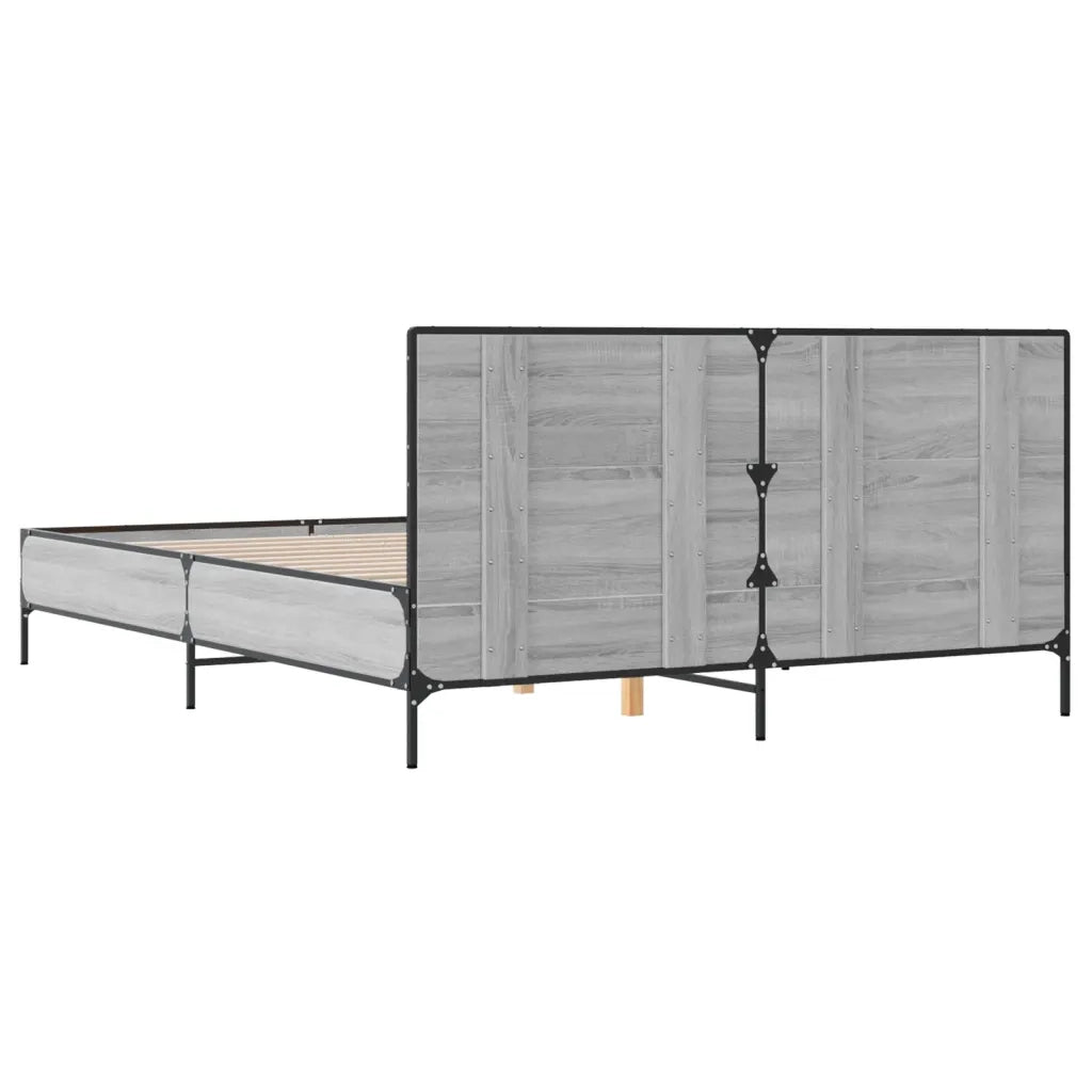 Giroletto Grigio Sonoma 150x200 cm in Legno Multistrato Metallo 3280005