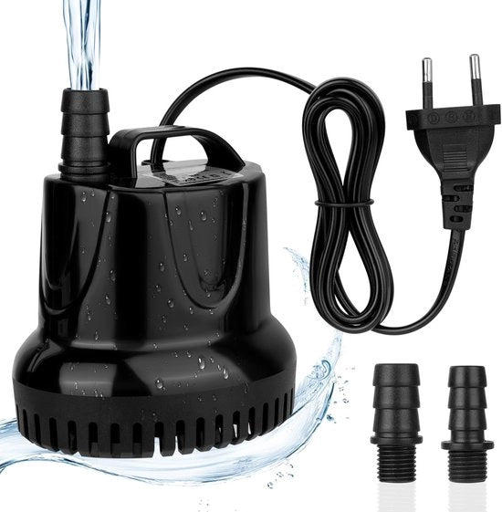 Pompa subacquea - 25W di potenza - 1200 litri/ora - Silenziosa e compatta - Pompaggio per acquario e laghetto - Ideale per la circolazione dell'acqua - Compatta