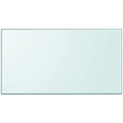 Dessus de table rectangulaire en verre trempé 1200 x 650 mm