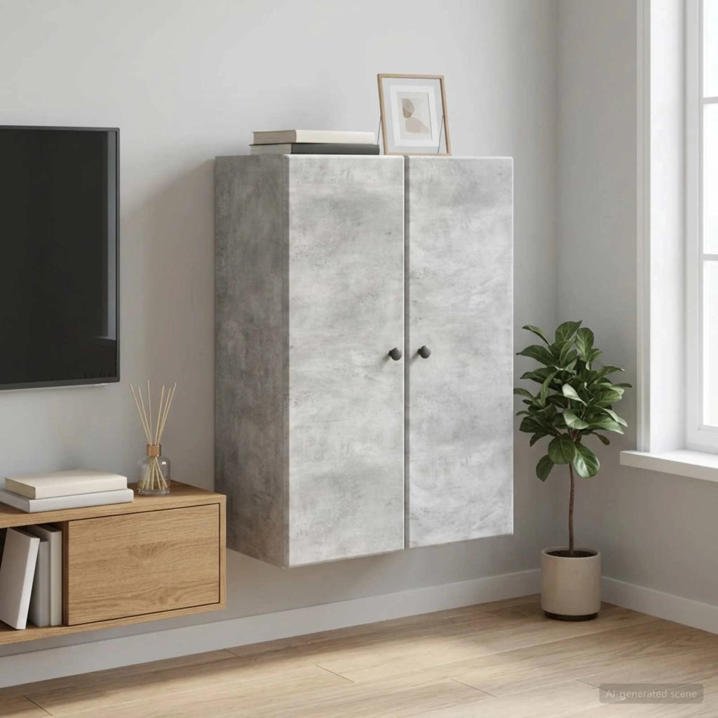 Mobiletto a muro Grigio Cemento 66 x 34,5 x 90 cm 899078