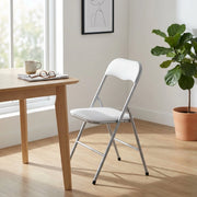 Sedia Pieghevole Salvaspazio in Acciaio PVC cm 44x45x79 - SLIM