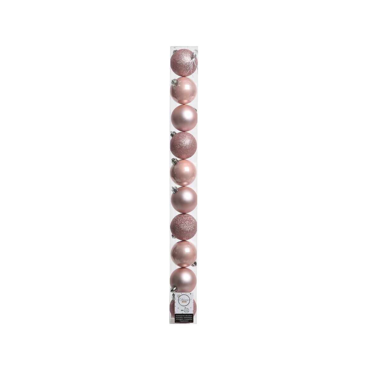 TUBO 10 PALLINE ROSA 6CM