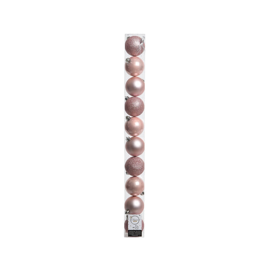 TUBO 10 PALLINE ROSA 6CM