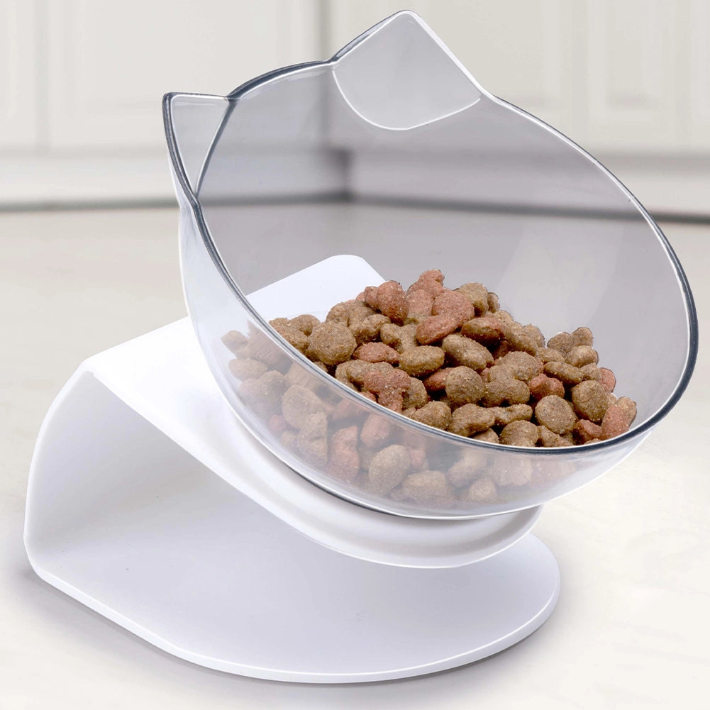 Ciotola per Gatti e Cani Supporto Rialzato Dispenser Animali Inclinazione 15°